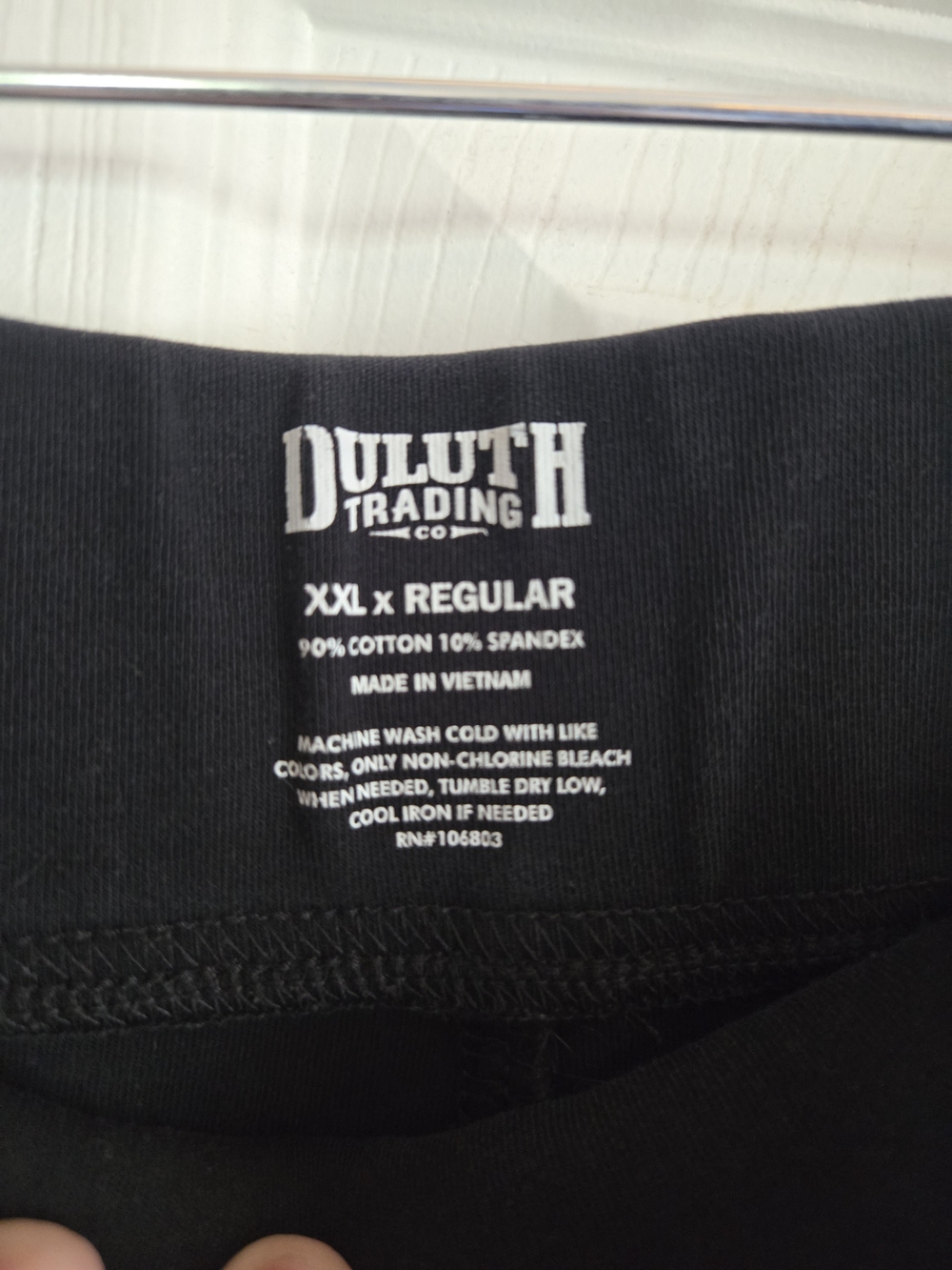 DULUTH TRADING CO NoGA Naturale Cotton Leggings Black XXL - Picture 3 of 3